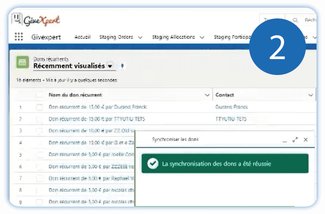 Récupération des données dans Salesforce Récupération des données dans Salesforce