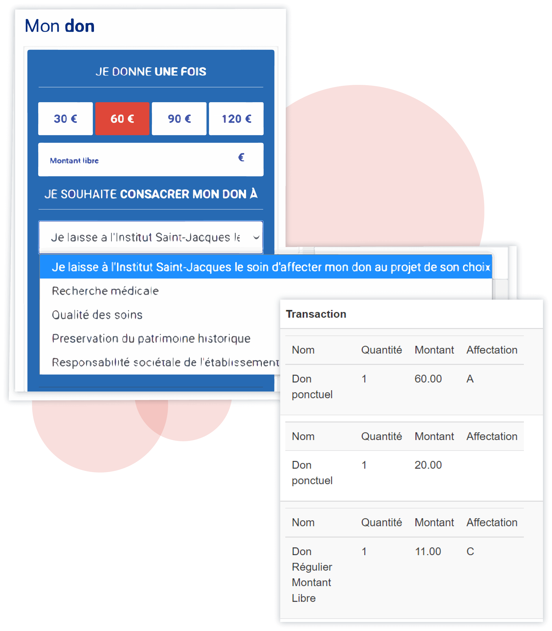 Configurez les types de don proposés en fonction de votre besoin_solution de collecte de dons en ligne GiveXpert