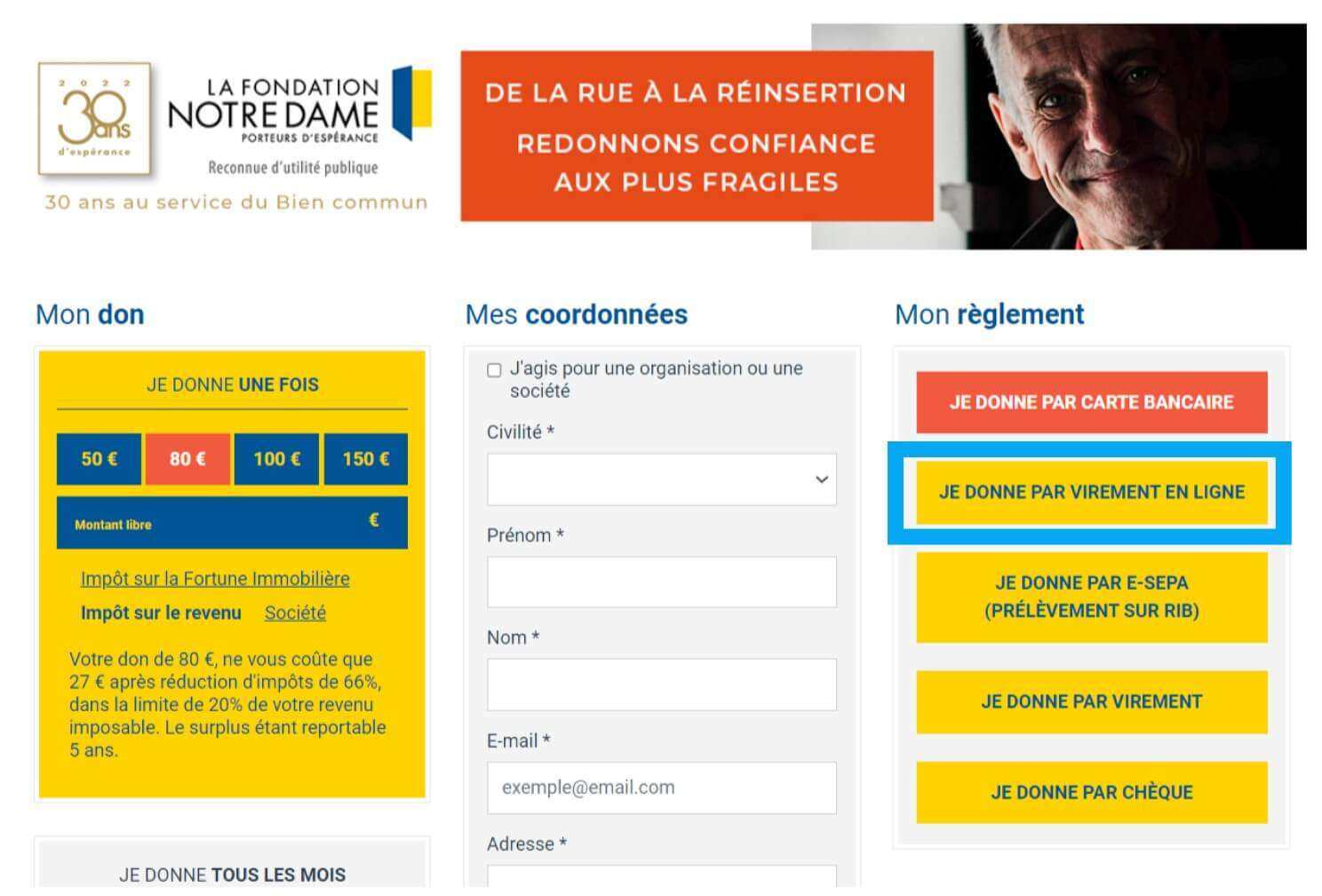 formulaire de don fondation notre dame open banking