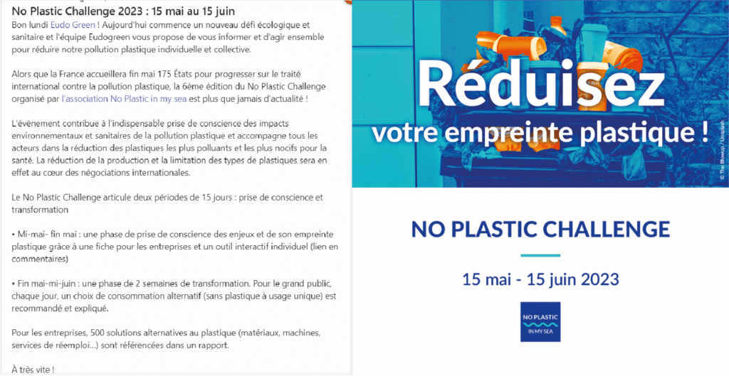 no plastic challenge 2023