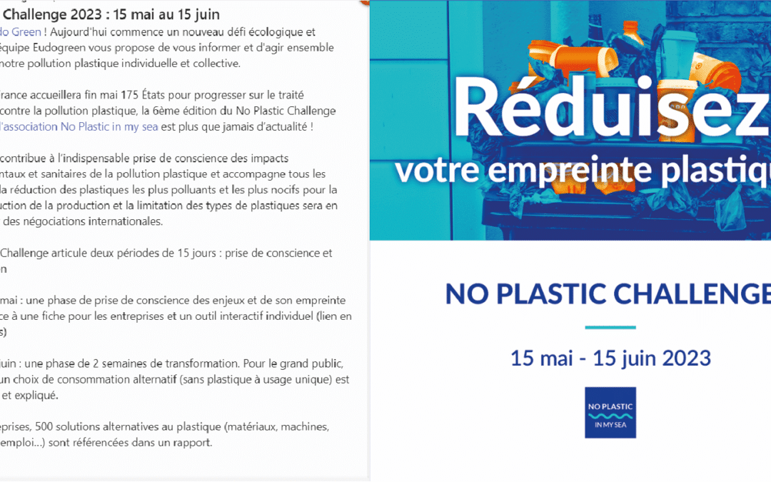 Participer au No Plastic Challenge