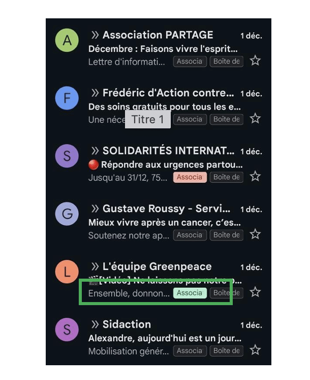 Visuel aperçu du message Visuel aperçu du message