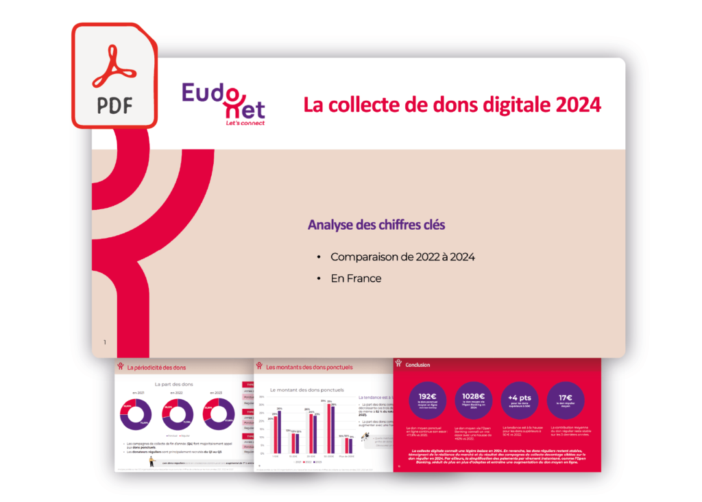 La collecte de dons digitale 2024​ - Analyse des chiffres clés​ ​- Comparaison de 2022 à 2024​ en France - PDF à télécharger